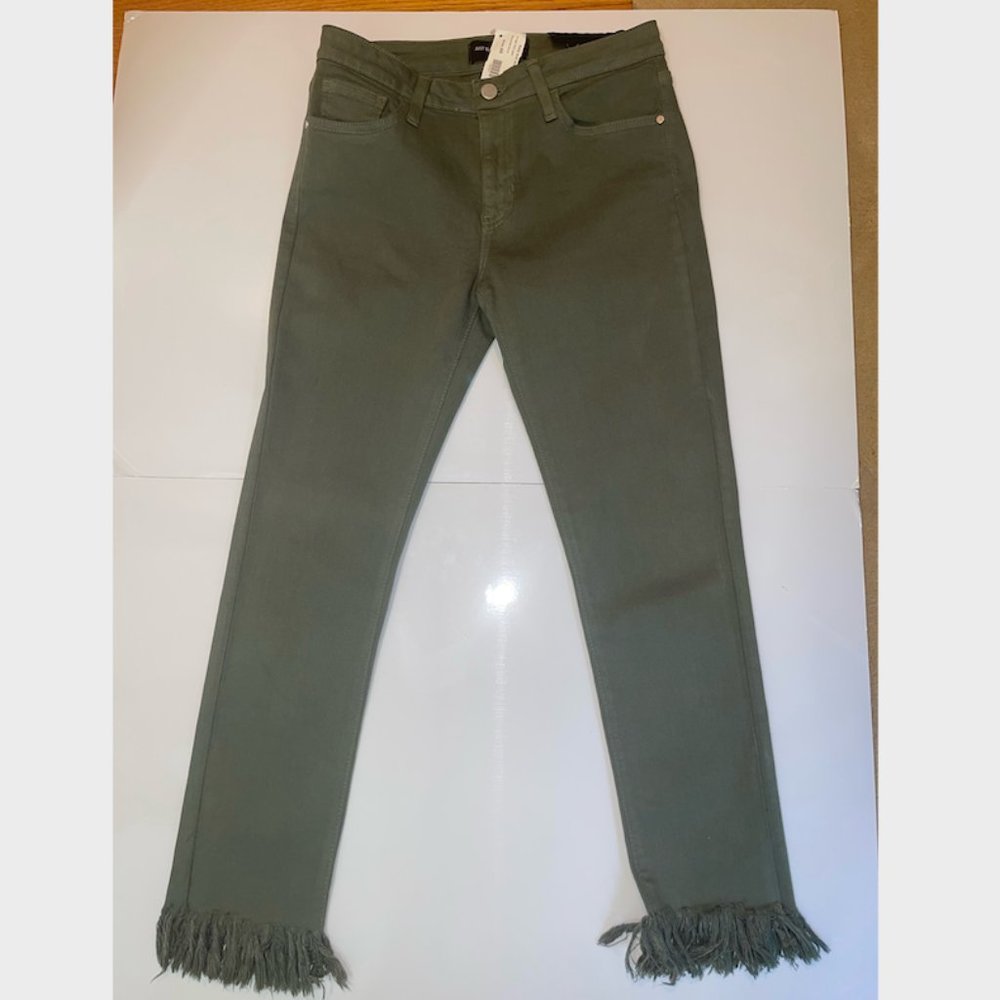 Amry green fringe jeans